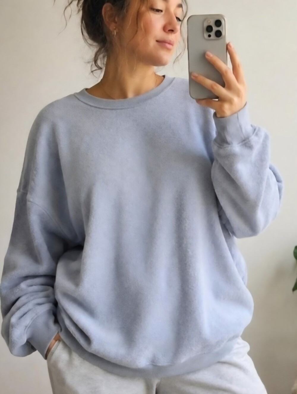 NWT Baby Blue Cozy, Cottagecore, Balletcore, softgirl Oversized Sweatshirt